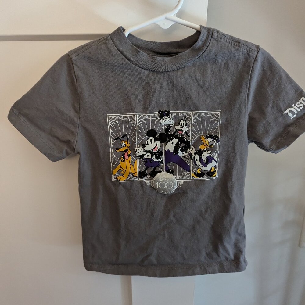 Disneyland Resort Disney 100 "100 Years of Wonder" Gray Tee - Youth XS